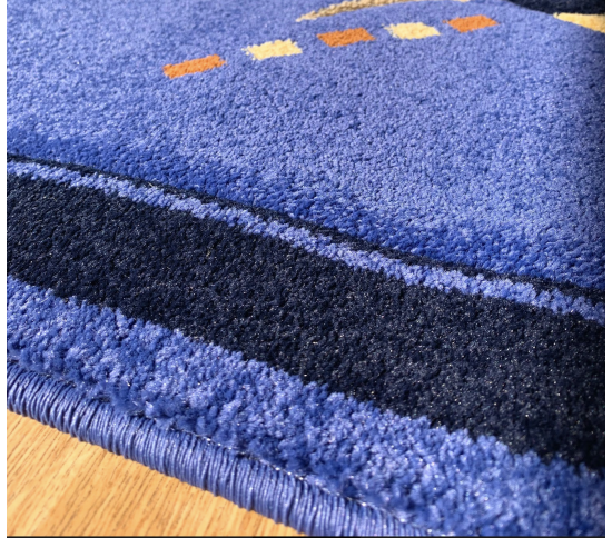 Синтетический ковер Frize Vrezanny 3039A blue Купить в интернет магазине ДомоМода фото 2 Синтетический ковер Frize Vrezanny 3039A blue - высокое качество по лучшей цене в Украине изображение 2.